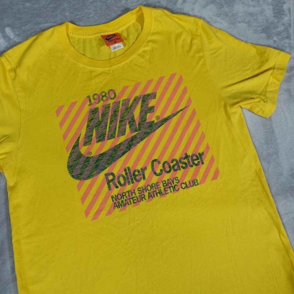 Nike Yellow Short Sleeve Tee with Pink Graphic